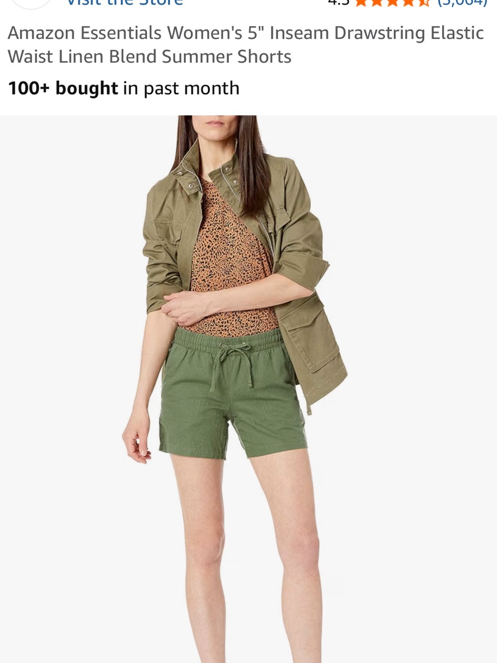 Amazon Essentials linen shorts